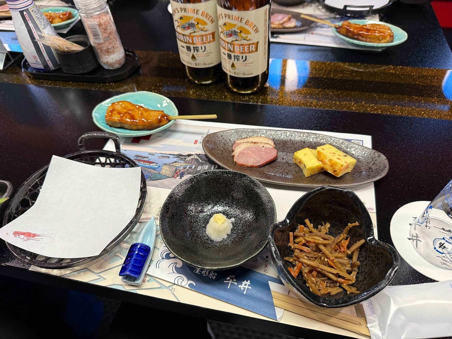 屋形船での食事